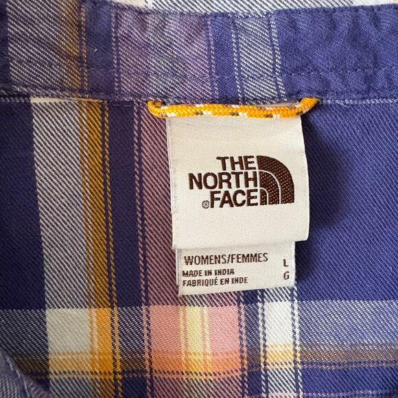North Face Women's Flannel Camp Shirt Plaid - Picture 6 of 7